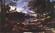 POUSSIN, Nicolas Landscape with a Man Killed by a Snake af France oil painting artist